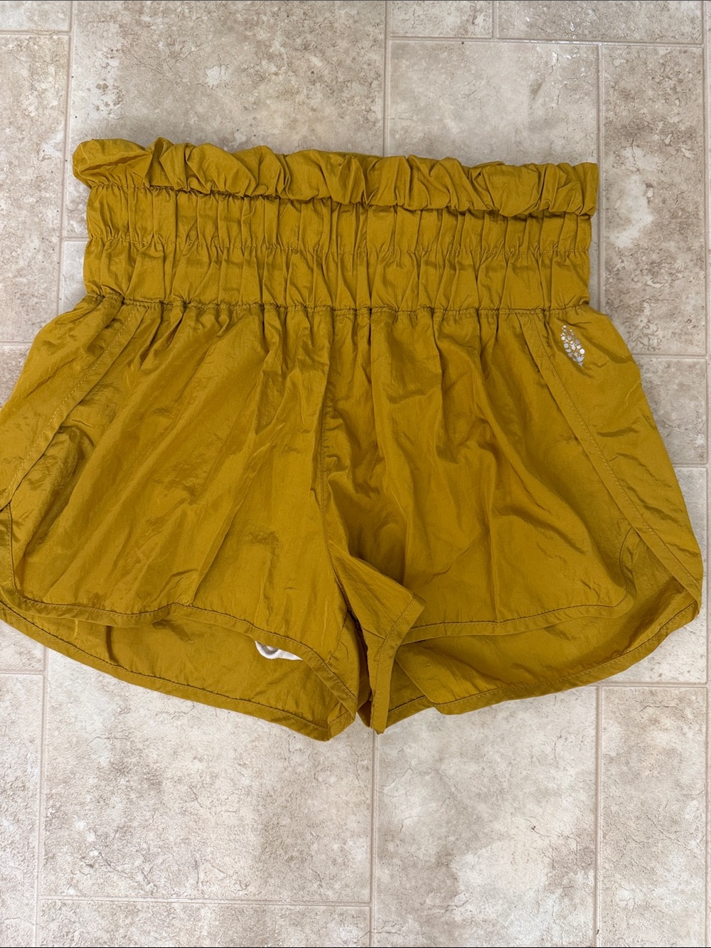 FP Movement by Free People Mustard High-Waist Athletic Shorts